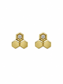 Brinco colmeia de ouro